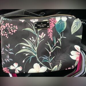 kate spade Madelyne Wilson road botanical purse Black Floral Mini Crossbody Bag